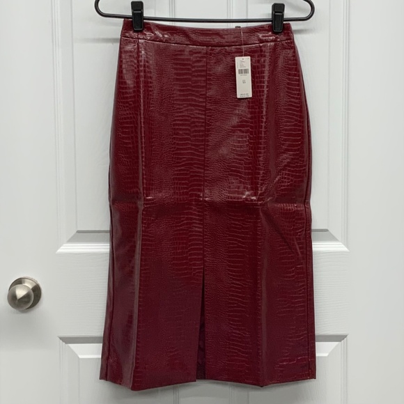 Anthropologie Sunday in Brooklyn Maxine Faux Leather Pencil Skirt - Picture 7 of 14
